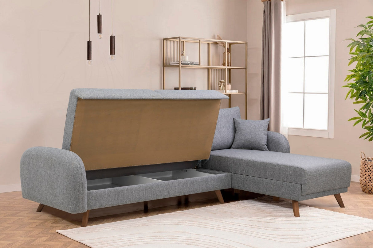 Canapea extensibilă Hera, Colț, Varianta 1, Diverse culori, 237x185x90 cm - Gri deschis | SKU: 867UNQ1941 | Canapea extensibilă Hera, Colț, Varianta 1, 237x185x90 cm, varianta Gri deschis, produs pentru amenajarea locuinței, disponibil online în România la CasaMob