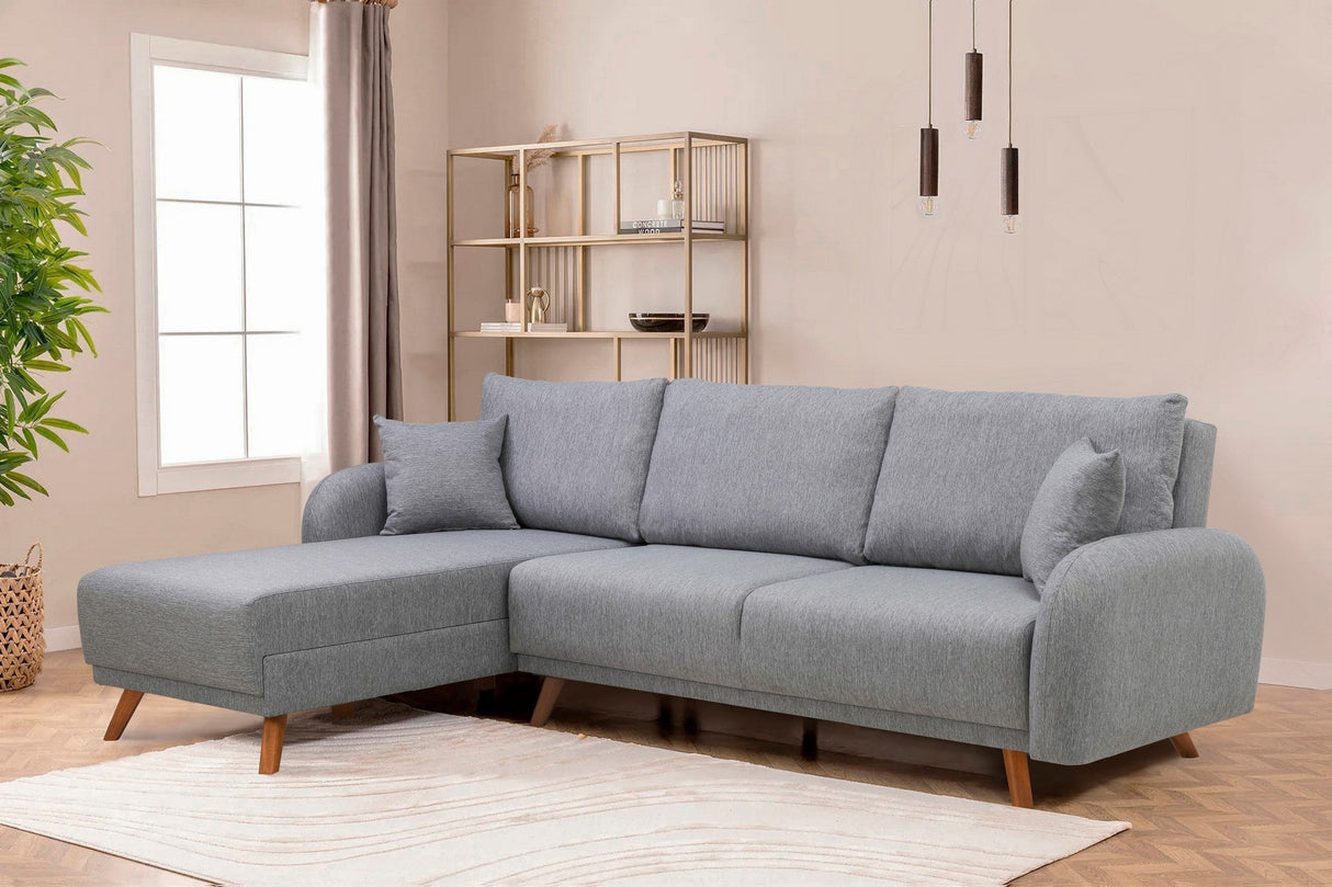 Canapea extensibilă Hera, Colț, Varianta 2, Diverse culori, 237x185x90 cm - Gri deschis | SKU: 867UNQ1942 | Canapea extensibilă Hera, Colț, Varianta 2, 237x185x90 cm, varianta Gri deschis, produs pentru amenajarea locuinței, disponibil online în România la CasaMob