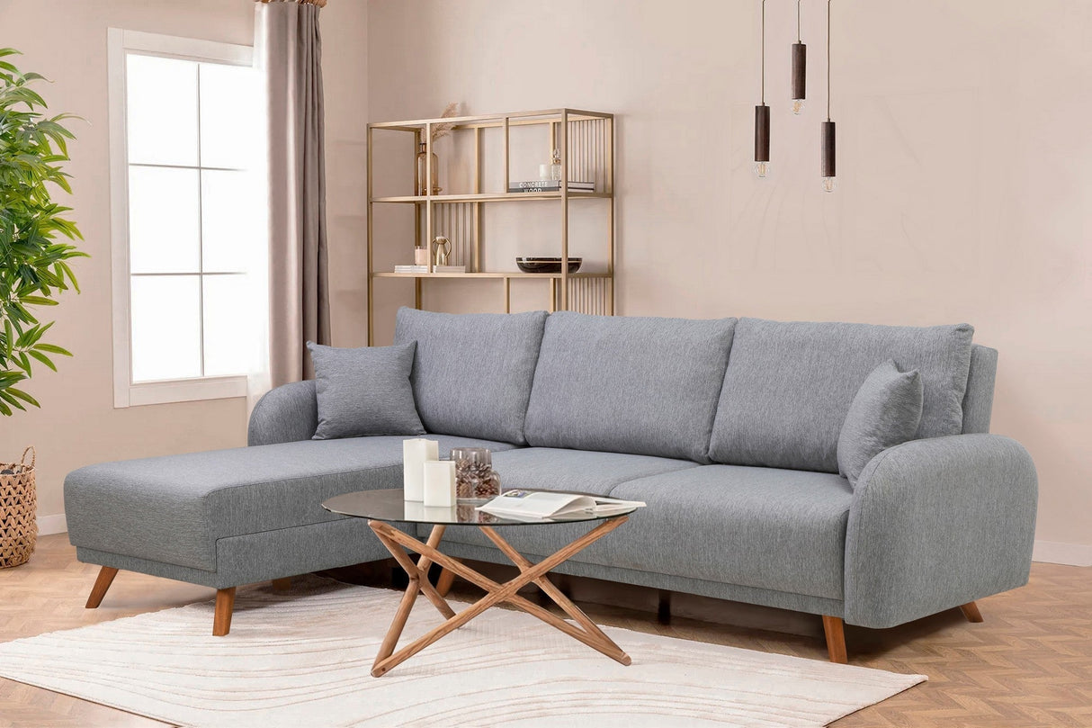 Canapea extensibilă Hera, Colț, Varianta 2, Diverse culori, 237x185x90 cm - Gri deschis | SKU: 867UNQ1942 | Canapea extensibilă Hera, Colț, Varianta 2, 237x185x90 cm, varianta Gri deschis, produs pentru amenajarea locuinței, disponibil online în România la CasaMob