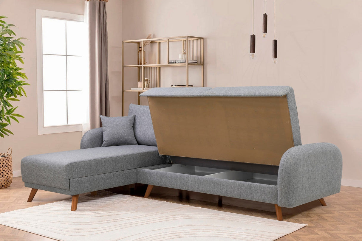 Canapea extensibilă Hera, Colț, Varianta 2, Diverse culori, 237x185x90 cm - Gri deschis | SKU: 867UNQ1942 | Canapea extensibilă Hera, Colț, Varianta 2, 237x185x90 cm, varianta Gri deschis, produs pentru amenajarea locuinței, disponibil online în România la CasaMob