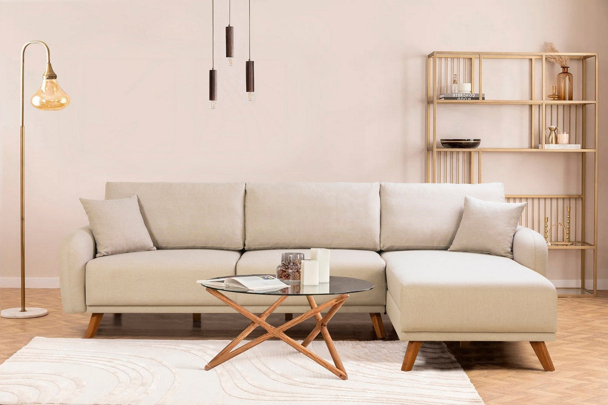 Canapea extensibilă Hera, Colț, Varianta 2, Diverse culori, 237x185x90 cm - Crem | SKU: 867UNQ1944 | Canapea extensibilă Hera, Colț, Varianta 2, 237x185x90 cm, varianta Crem, produs pentru amenajarea locuinței, disponibil online în România la CasaMob
