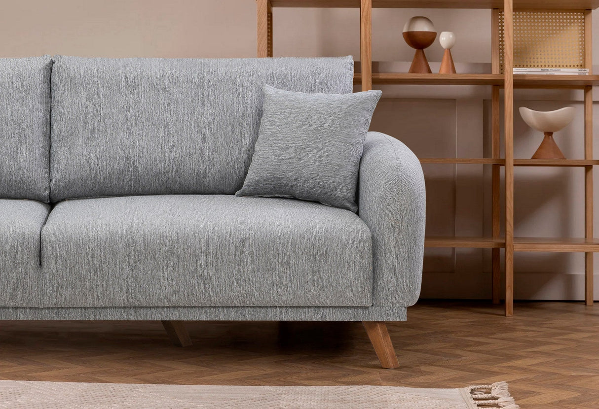 Canapea extensibilă Hera, 3 locuri, Diverse culori, 237x98x90 cm - Gri deschis | SKU: 867UNQ1948 | Canapea extensibilă Hera, 3 locuri, 237x98x90 cm, varianta Gri deschis, produs pentru amenajarea locuinței, disponibil online în România la CasaMob