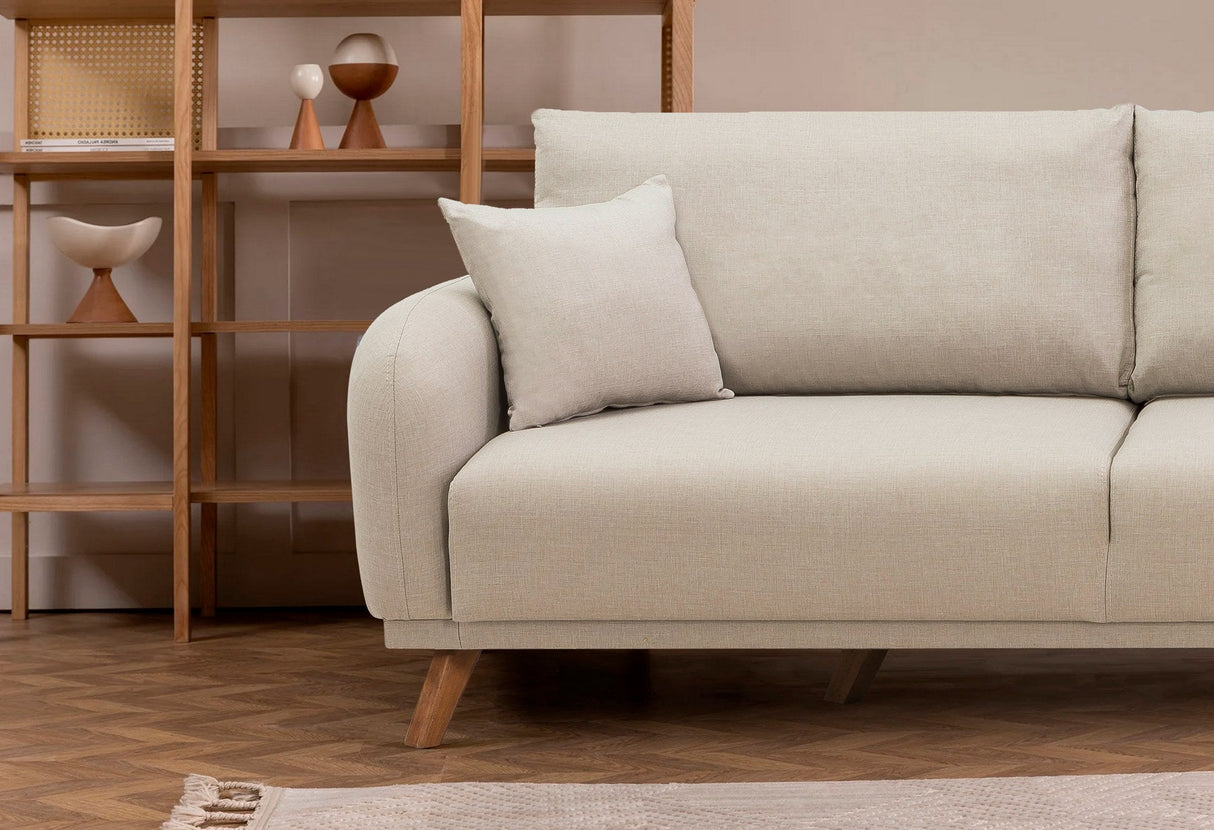 Canapea extensibilă Hera, 3 locuri, Diverse culori, 237x98x90 cm - Crem | SKU: 867UNQ1949 | Canapea extensibilă Hera, 3 locuri, 237x98x90 cm, varianta Crem, produs pentru amenajarea locuinței, disponibil online în România la CasaMob