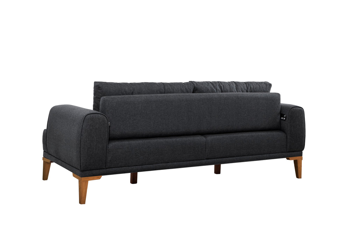 Canapea fixă 3 locuri Vina 3, Diverse culori, 223x94x82 cm - Antracit - Pin atlantic | SKU: 867UNQ2204 | Canapea fixă 3 locuri Vina 3, 223x94x82 cm, varianta Antracit - Pin atlantic, produs pentru amenajarea locuinței, disponibil online în România la CasaMob