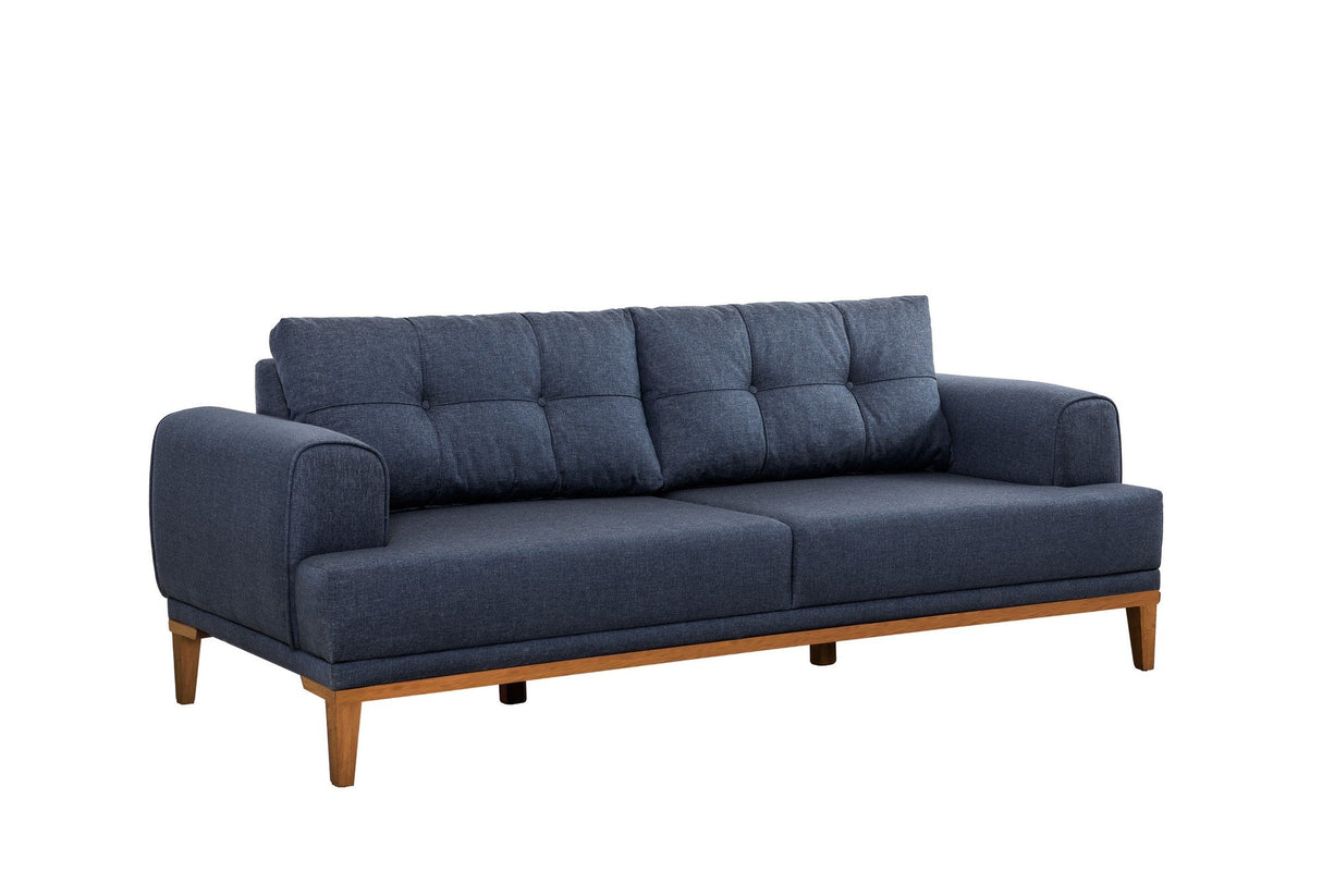 Canapea fixă 3 locuri Vina 3, Diverse culori, 223x94x82 cm - Albastru închis - Pin atlantic | SKU: 867UNQ2206 | Canapea fixă 3 locuri Vina 3, 223x94x82 cm, varianta Albastru închis - Pin atlantic, produs pentru amenajarea locuinței, disponibil online în România la CasaMob