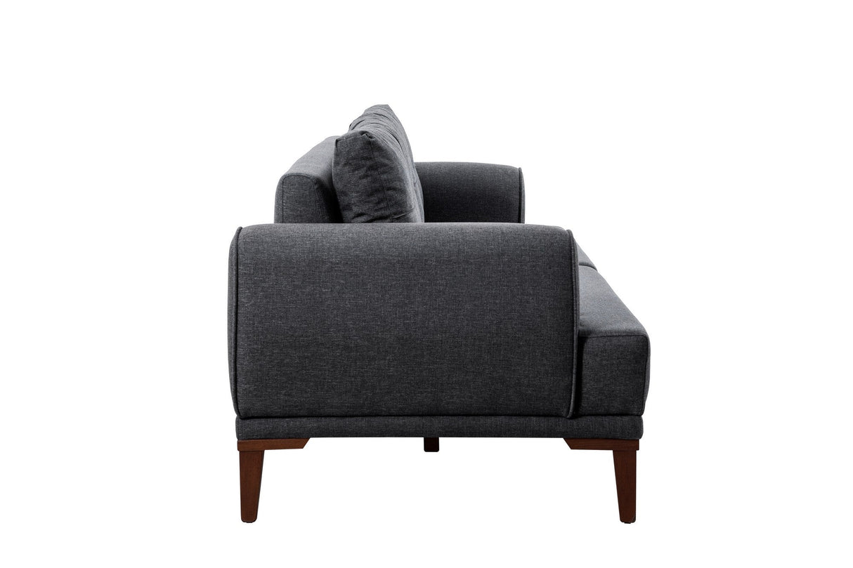 Canapea fixă 3 locuri Vina 3, Diverse culori, 223x94x82 cm - Antracit - Nuc | SKU: 867UNQ2208 | Canapea fixă 3 locuri Vina 3, 223x94x82 cm, varianta Antracit - Nuc, produs pentru amenajarea locuinței, disponibil online în România la CasaMob