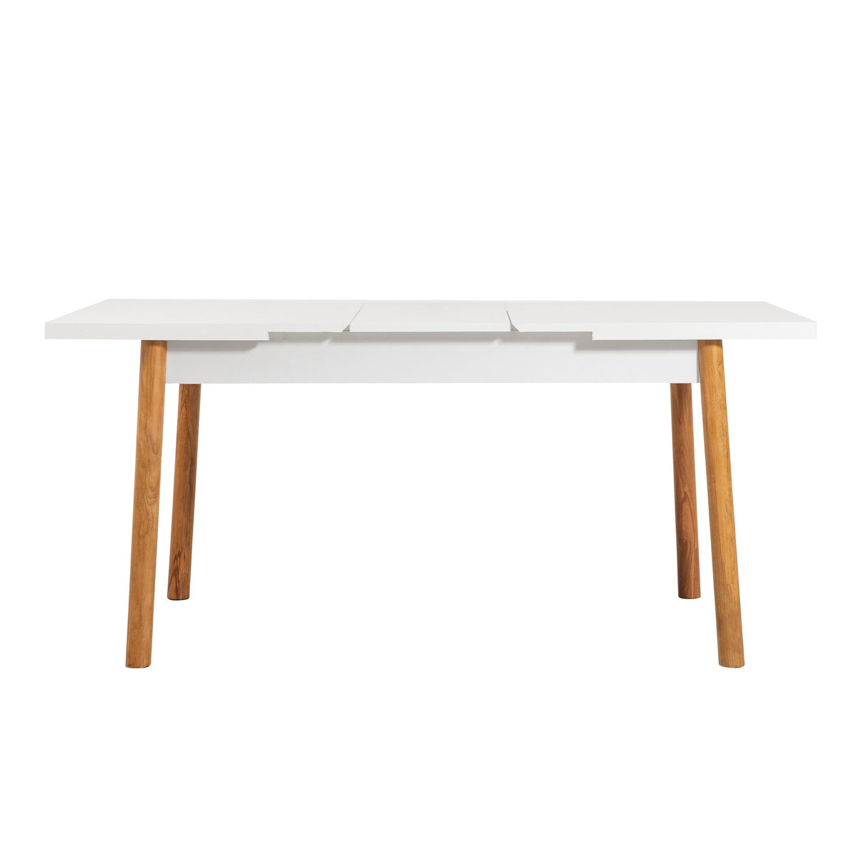 Masă extensibilă cu scaune 4 bucăți Santiago White Atlantic-Soho Grey, Pin atlantic - Alb - Gri, 120x75x77 cm