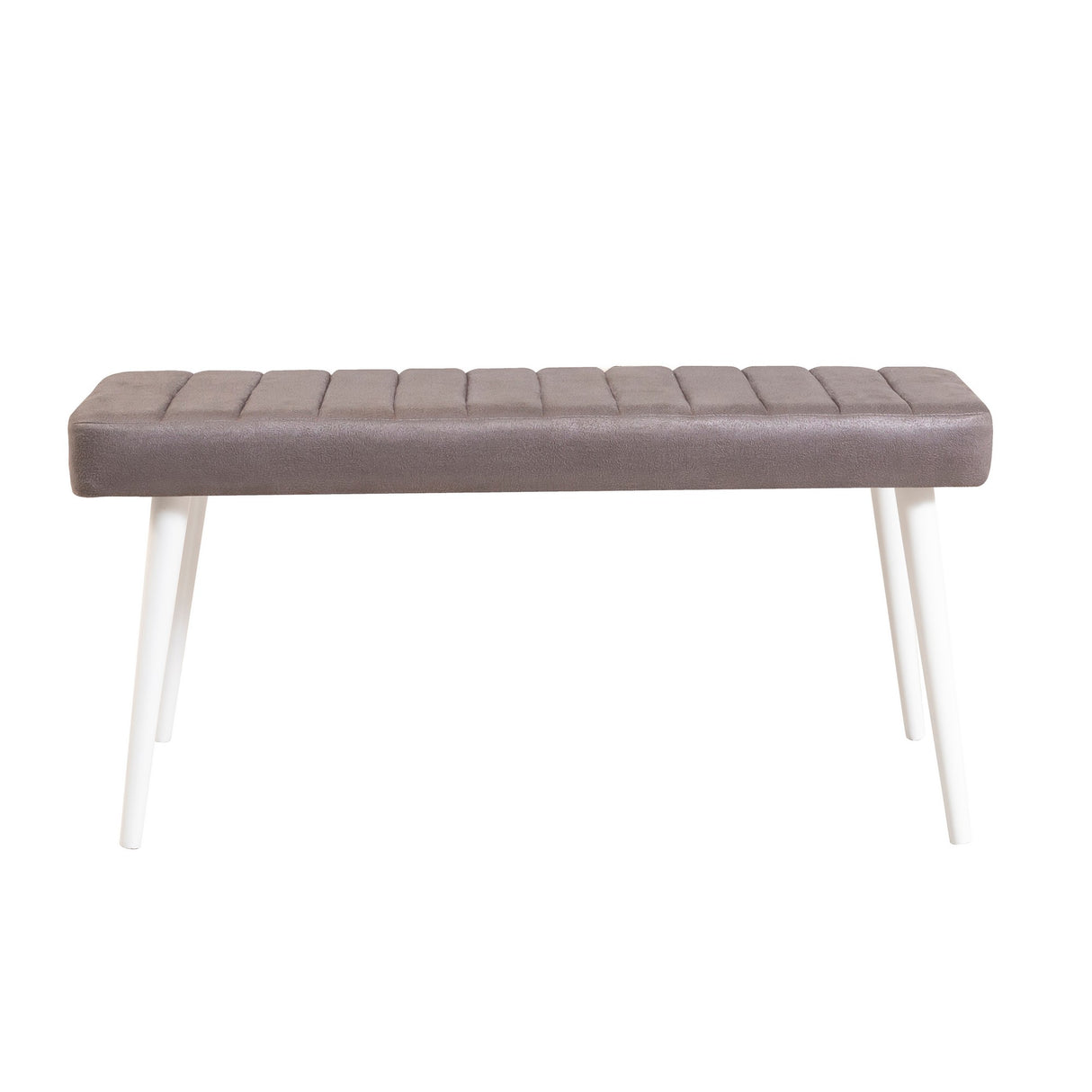 Masă extensibilă cu scaune 4 bucăți Santiago White-Soho Grey, Alb - Gri, 120x75x77 cm