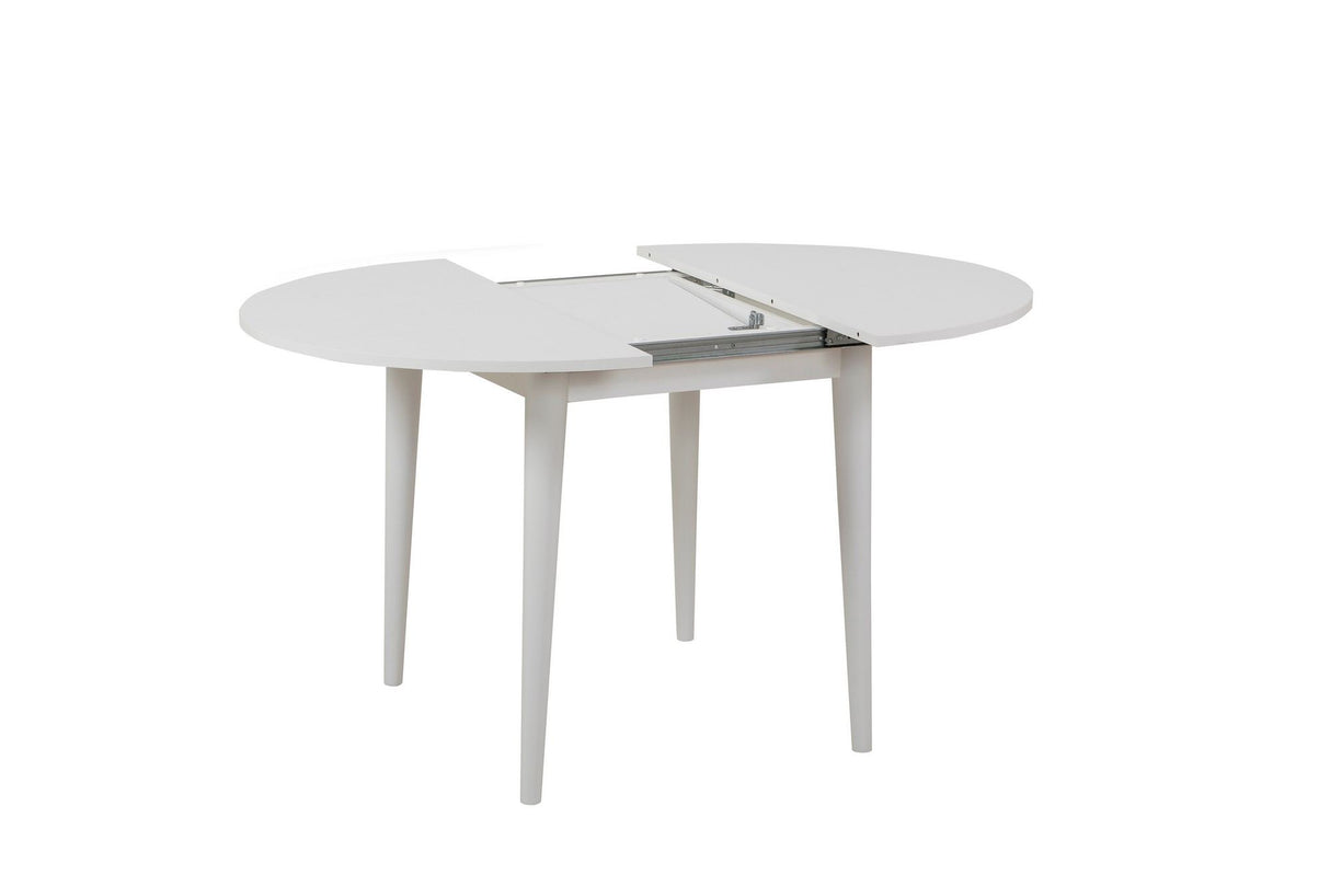 Masă dining extensibilă Vina 139, Alb, 100x100x75 cm