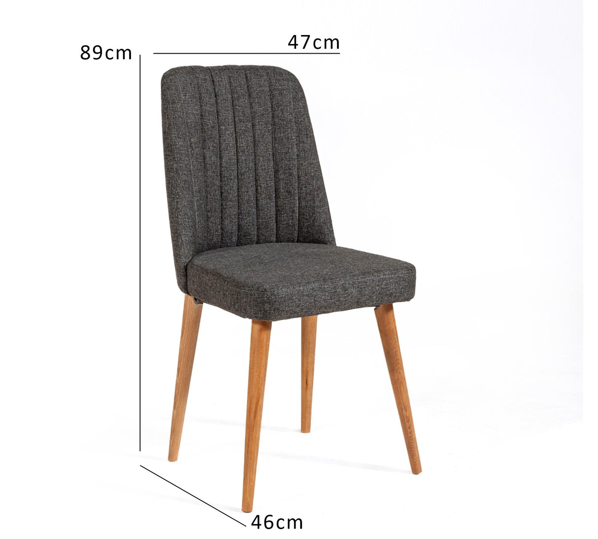 Scaun Vina Sandalye, Diverse culori, Diverse dimensiuni - Pin atlantic - Antracit - 47x46x89 cm | SKU: 869VEL5108 | Scaun Vina Sandalye, varianta Pin atlantic - Antracit - 47x46x89 cm, produs pentru amenajarea locuinței, disponibil online în România la CasaMob