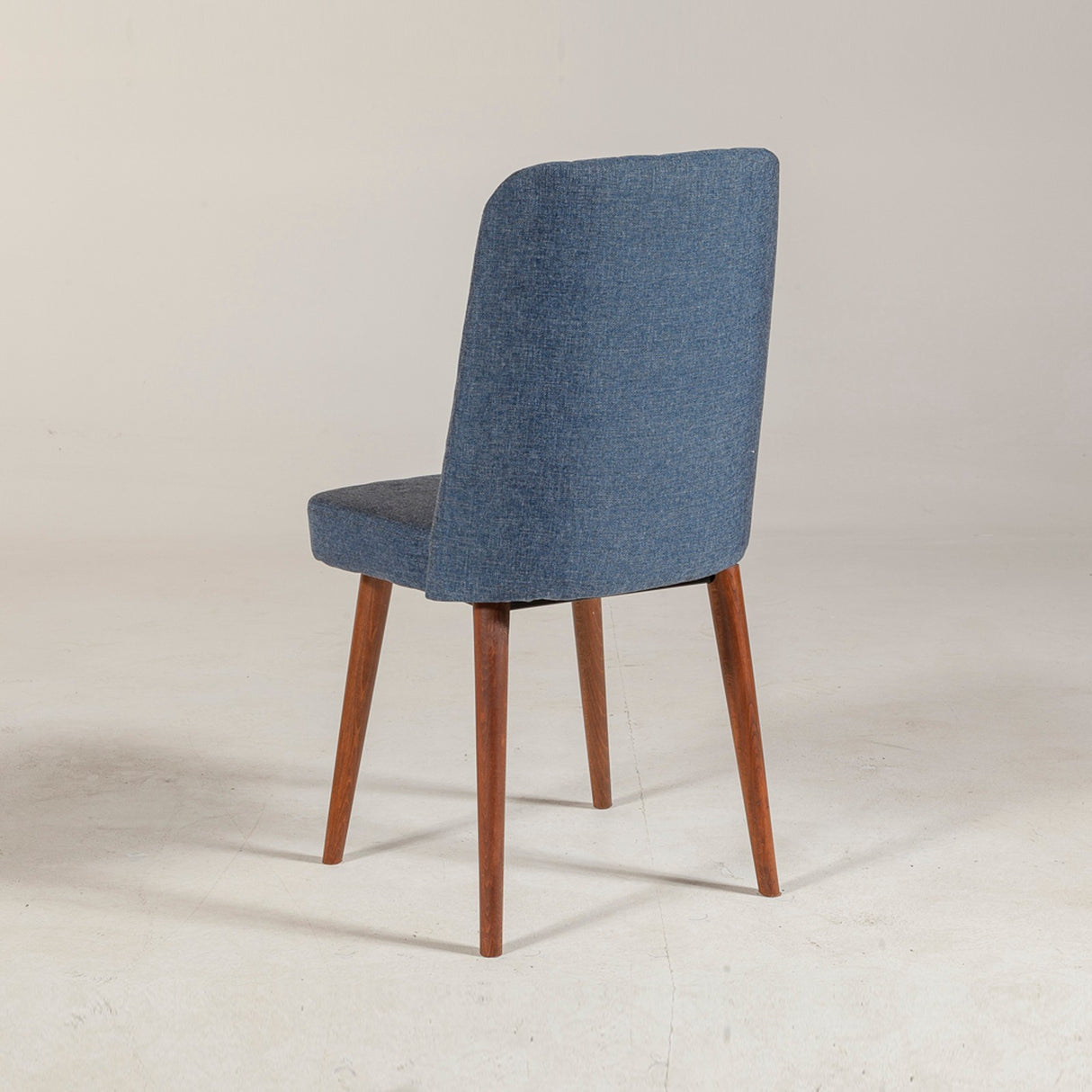 Scaun Vina 1048, Nuc - Albastru închis, 47x46x89 cm