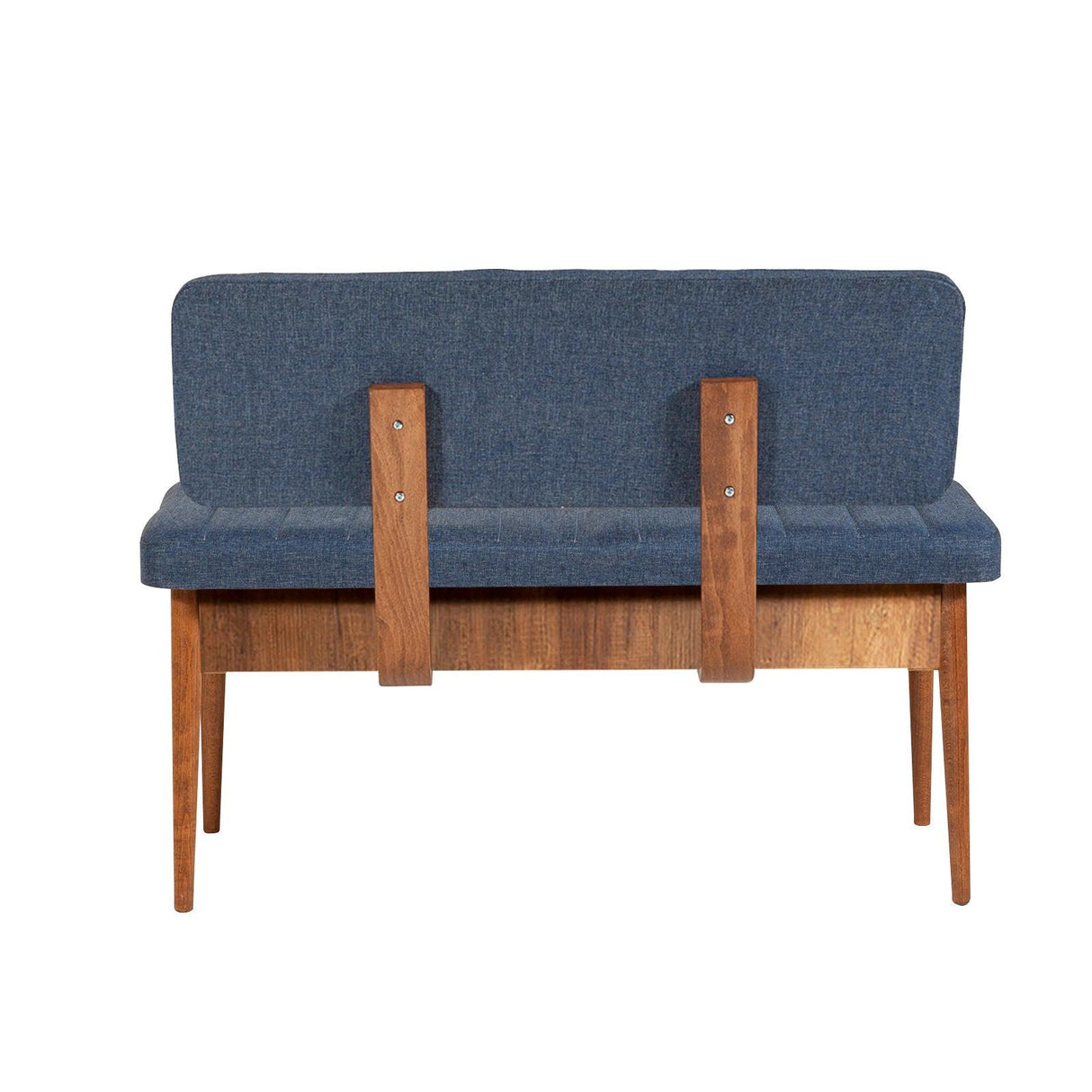 Taburet Vina Bank, Diverse culori, 110x40x85 cm - Nuc - Albastru închis | SKU: 869VEL5139 | Taburet Vina Bank, 110x40x85 cm, varianta Nuc - Albastru închis, produs pentru amenajarea locuinței, disponibil online în România la CasaMob