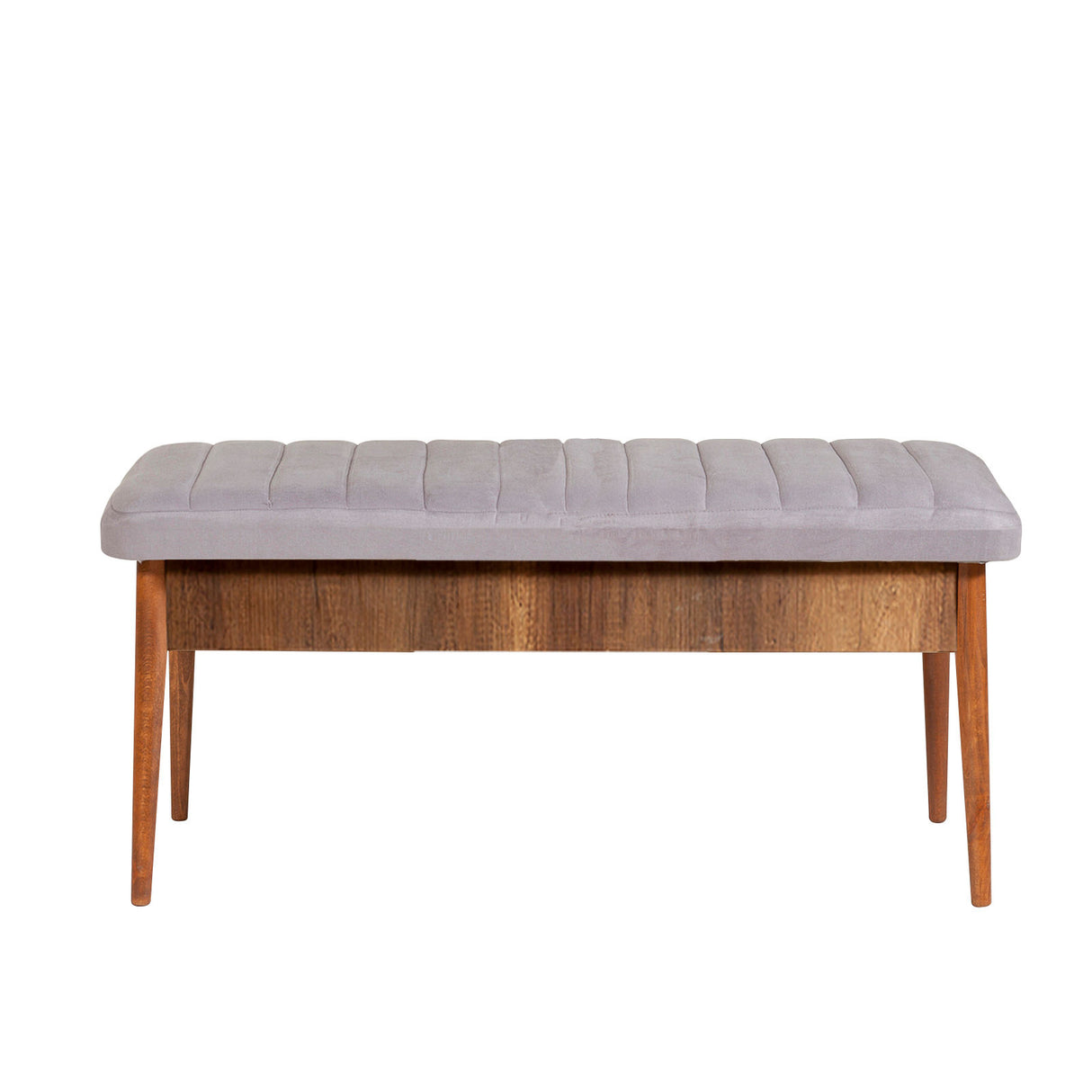 Masă extensibilă cu scaune 5 bucăți Vina Walnut Soho Grey, Nuc - Soho, 130x80x77 cm