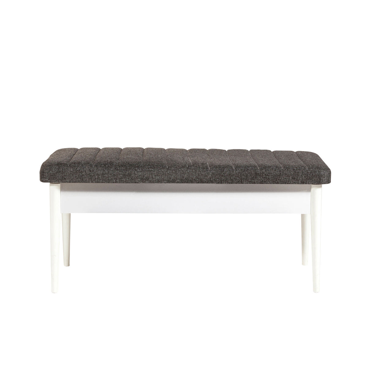 Masă extensibilă cu scaune 4 bucăți Vina 1053, Alb - Antracit, 129x80x75 cm