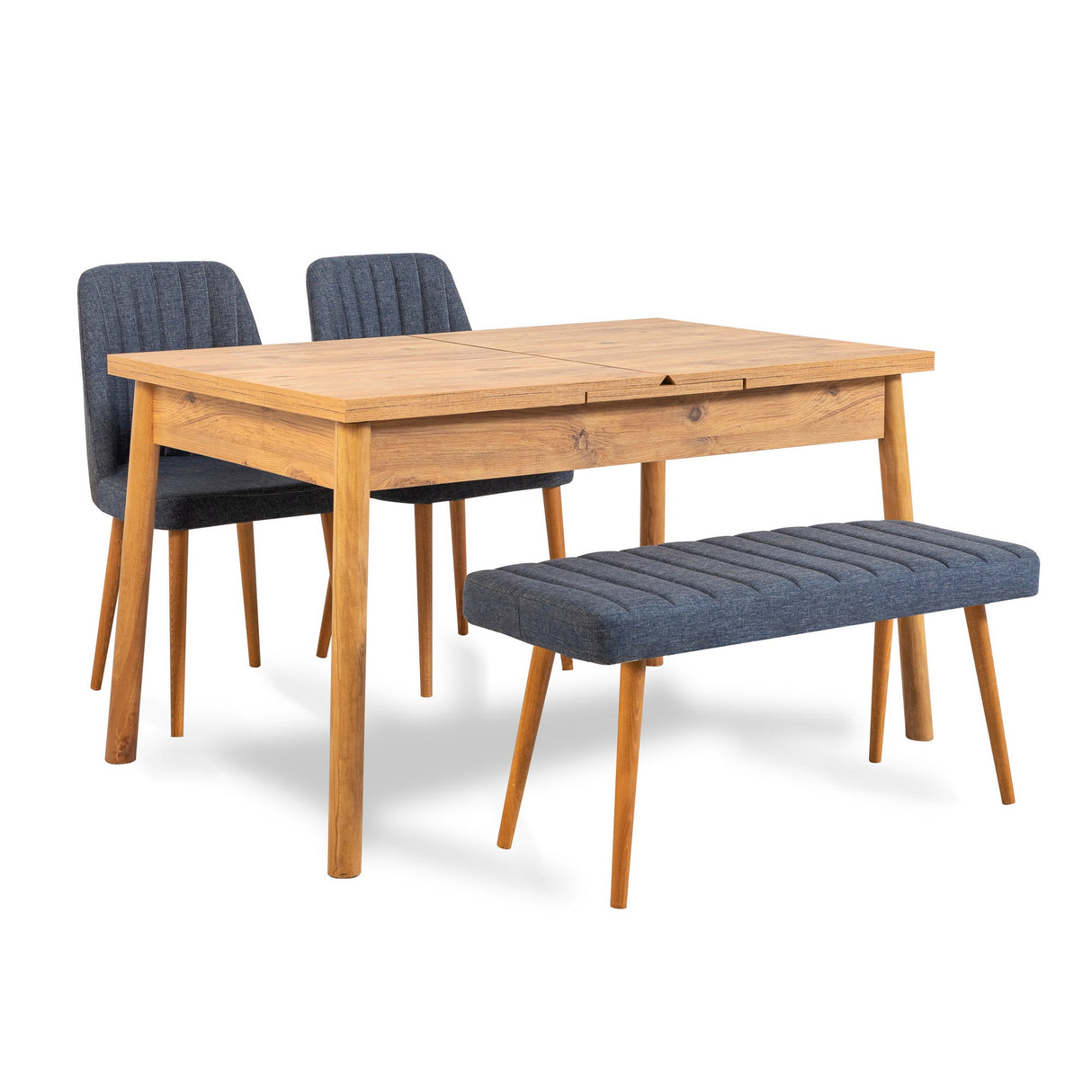 Masă extensibilă cu scaune 4 bucăți Santiago Atlantice, Diverse culori, 120x75x77 cm - Pin atlantic - Bleumarin | SKU: 869VEL5183 | Masă extensibilă cu scaune 4 bucăți Santiago Atlantice, 120x75x77 cm, varianta Pin atlantic - Bleumarin, produs pentru amenajarea locuinței, disponibil online în România la CasaMob