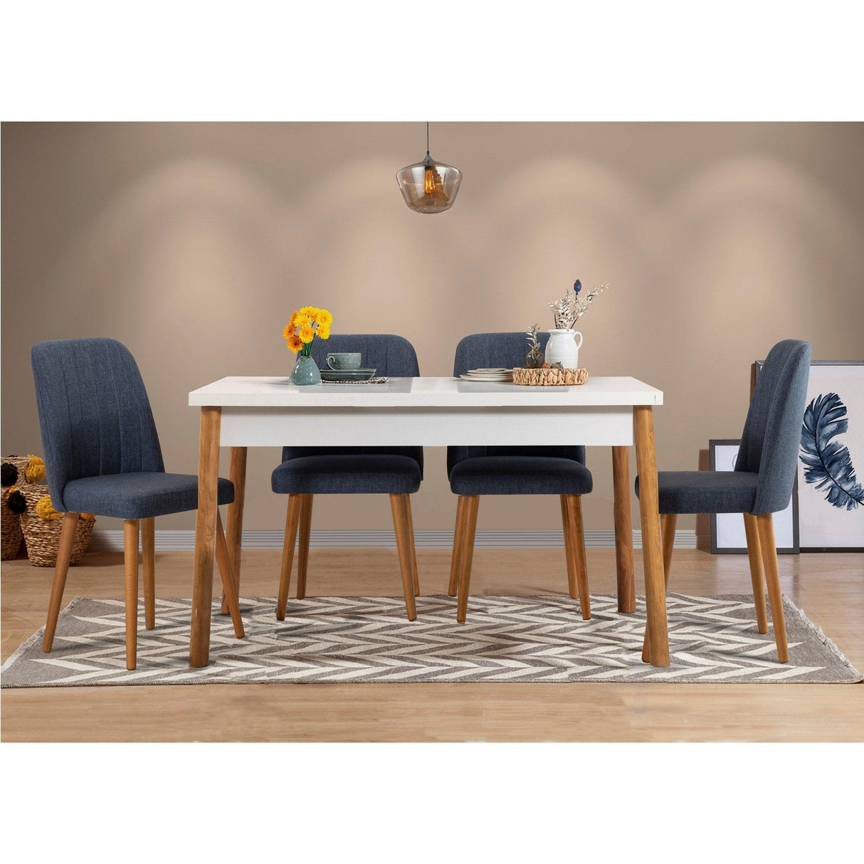 Masă dining Costa Masa, Diverse culori, 120x75x77 cm - Pin atlantic - Alb | SKU: 869VEL5223 | Masă dining Costa Masa, 120x75x77 cm, varianta Pin atlantic - Alb, produs pentru amenajarea locuinței, disponibil online în România la CasaMob