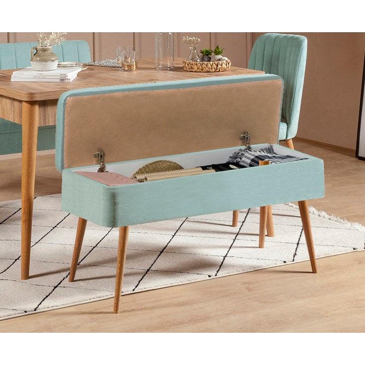 Masă extensibilă cu scaune 5 bucăți Vina 0701 - 4, Diverse culori, 129x80x75 cm - Pin atlantic - Pistachio green | SKU: 869VEL5335 | Masă extensibilă cu scaune 5 bucăți Vina 0701 - 4, 129x80x75 cm, varianta Pin atlantic - Pistachio green, produs pentru amenajarea locuinței, disponibil online în România la CasaMob