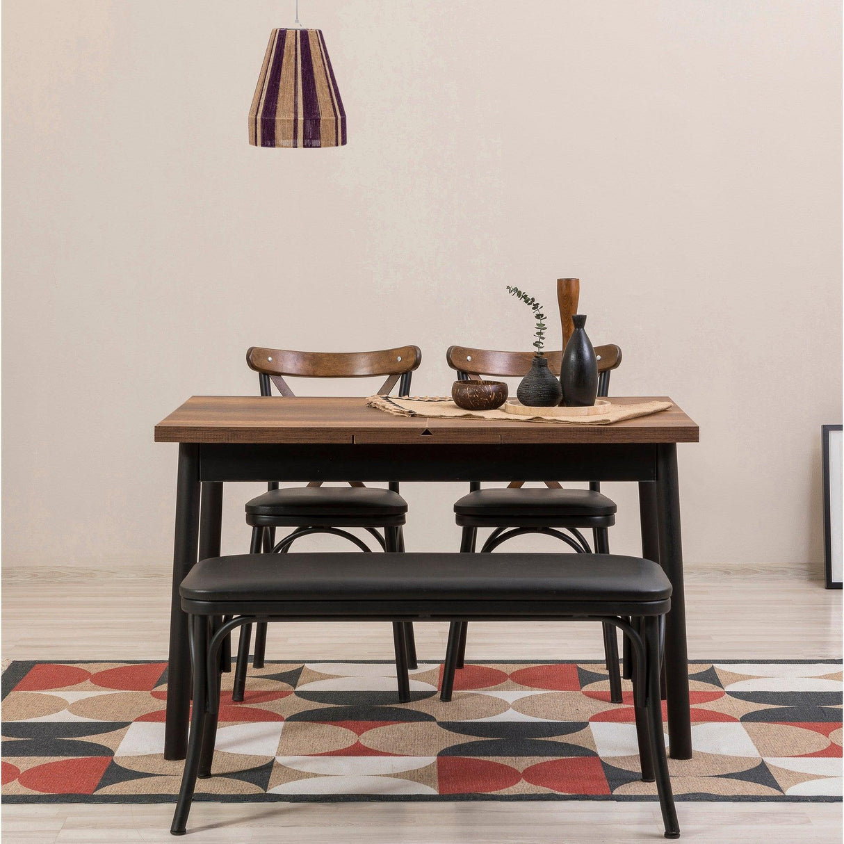 Masă extensibilă cu scaune Oliver Açl.Barok, Negru, Diverse configurații, 120x75x77 cm - 4 bucăți | SKU: 869VEL8161 | Masă extensibilă cu scaune Oliver Açl.Barok, Negru, 120x75x77 cm, varianta 4 bucăți, produs pentru amenajarea locuinței, disponibil online în România la CasaMob