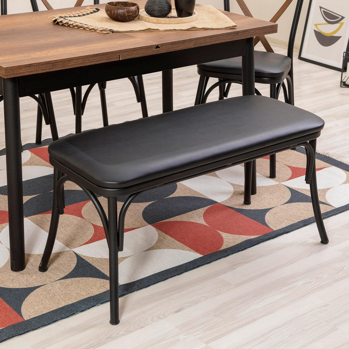 Masă extensibilă cu scaune Oliver Açl.Barok, Negru, Diverse configurații, 120x75x77 cm - 6 bucăți | SKU: 869VEL8164 | Masă extensibilă cu scaune Oliver Açl.Barok, Negru, 120x75x77 cm, varianta 6 bucăți, produs pentru amenajarea locuinței, disponibil online în România la CasaMob