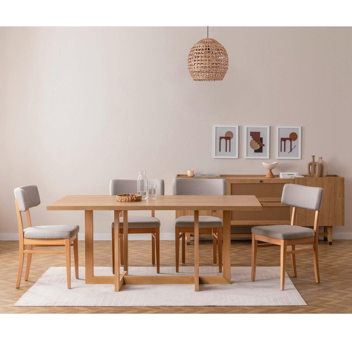 Masă cu scaune Madison Set, Stejar, Diverse configurații, Diverse dimensiuni - 47x45x86 cm - 6 bucăți | SKU: 869VEL8174 | Masă cu scaune Madison Set, Stejar, varianta 47x45x86 cm - 6 bucăți, produs pentru amenajarea locuinței, disponibil online în România la CasaMob
