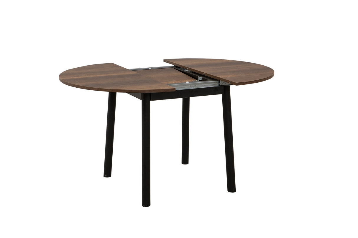 Masă extensibilă cu scaune Oliver, Diverse culori, Diverse configurații, 100x100x75 cm - Negru - Nuc - 5 bucăți | SKU: 869VEL8708 | Masă extensibilă cu scaune Oliver, 100x100x75 cm, varianta Negru - Nuc - 5 bucăți, produs pentru amenajarea locuinței, disponibil online în România la CasaMob