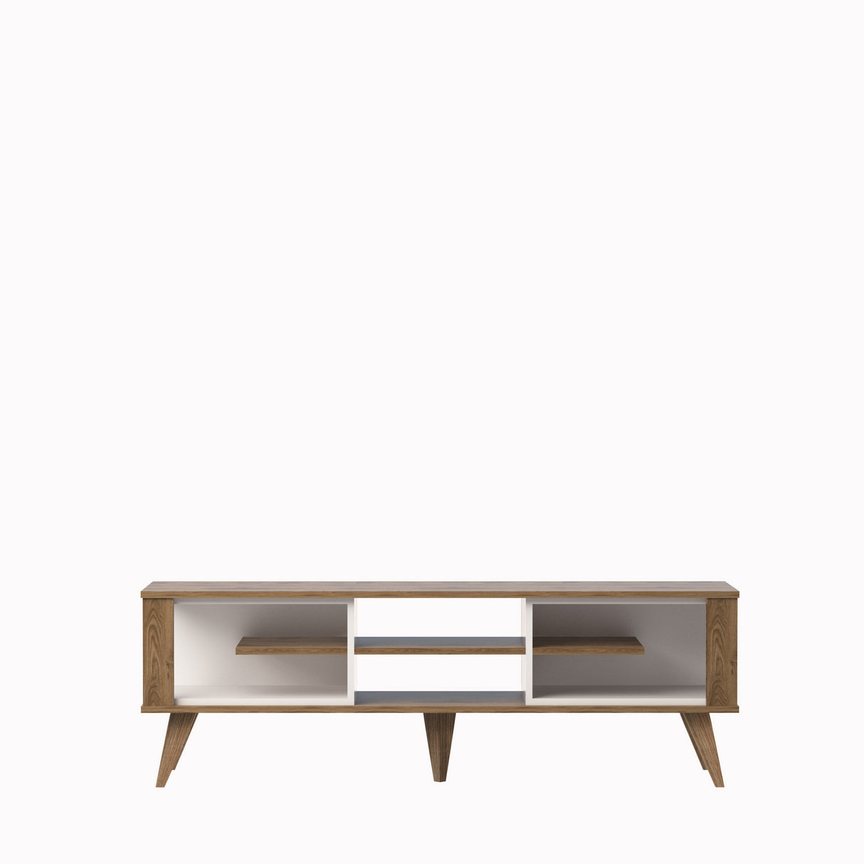 Comodă TV Ionis, Stejar - Alb, 160x35x53 cm