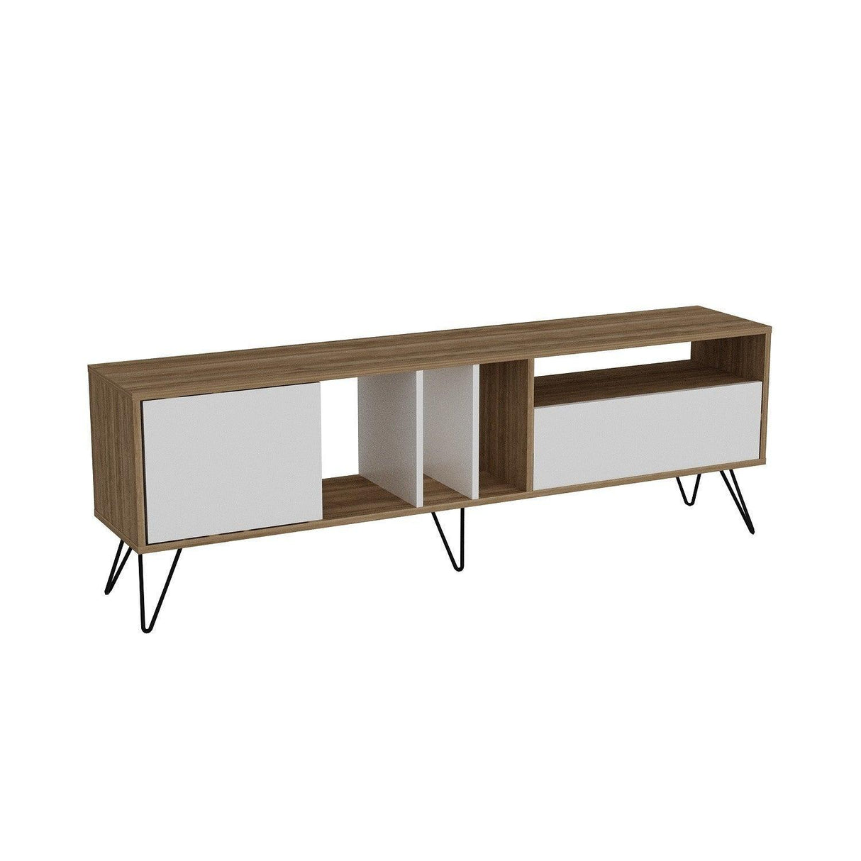 Comodă TV Mistico (180), Diverse culori, 180x36x59 cm - Nuc - Negru - Alb | SKU: 875ZNA3057 | Comodă TV Mistico (180), 180x36x59 cm, varianta Nuc - Negru - Alb, produs pentru amenajarea locuinței, disponibil online în România la CasaMob