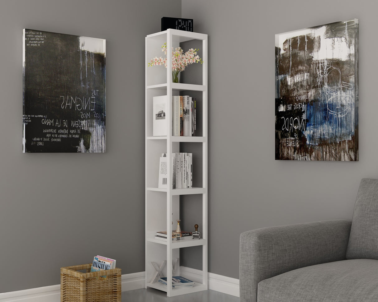 Bibliotecă Texas, Diverse culori, 34x30x180 cm - Alb | SKU: 875ZNA3607 | Bibliotecă Texas, 34x30x180 cm, varianta Alb, produs pentru amenajarea locuinței, disponibil online în România la CasaMob