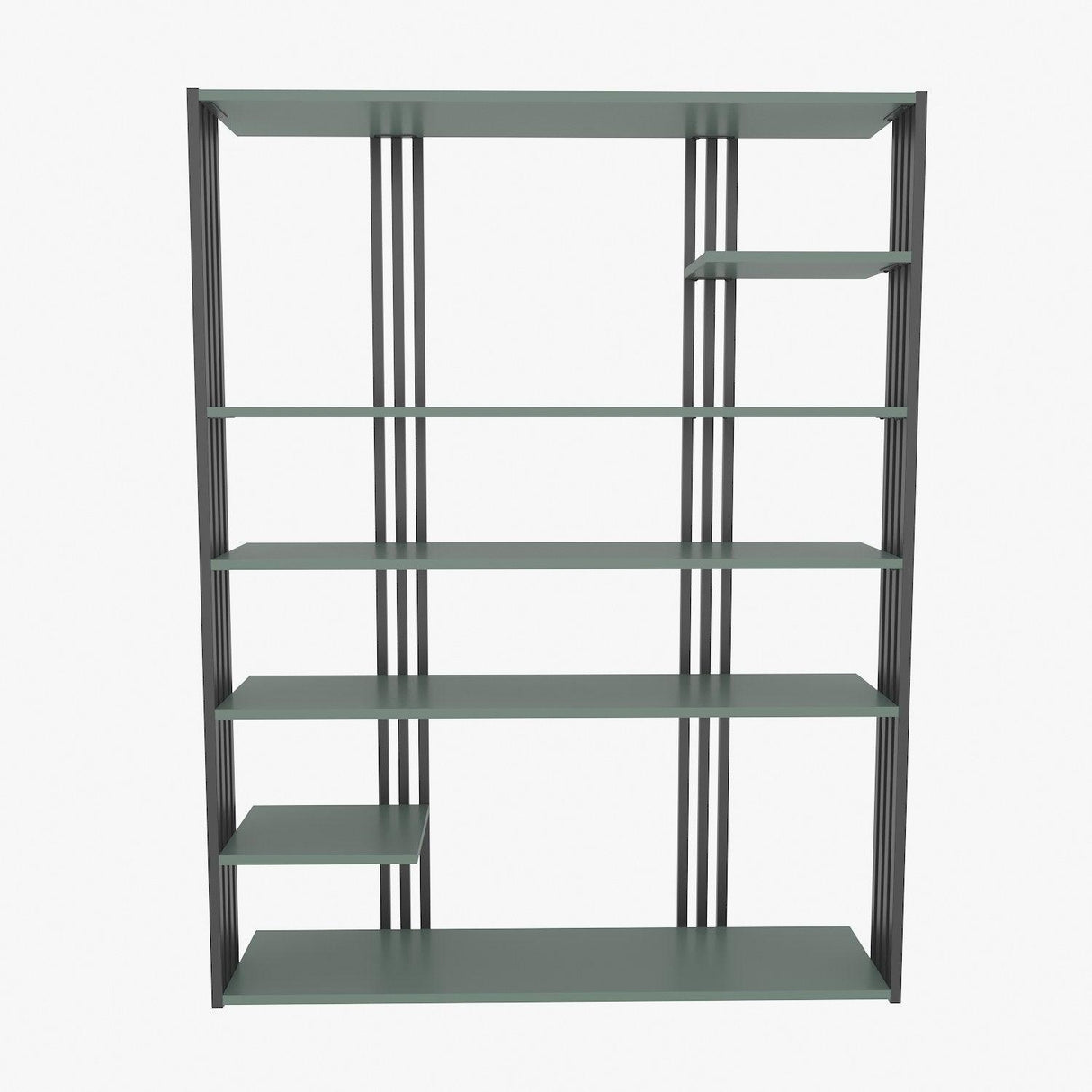 Biblioteca Manny Elegant, 6 Rafturi, 120 X 160 X 30 Cm - Verde Negru, SKU 875ZNA4519