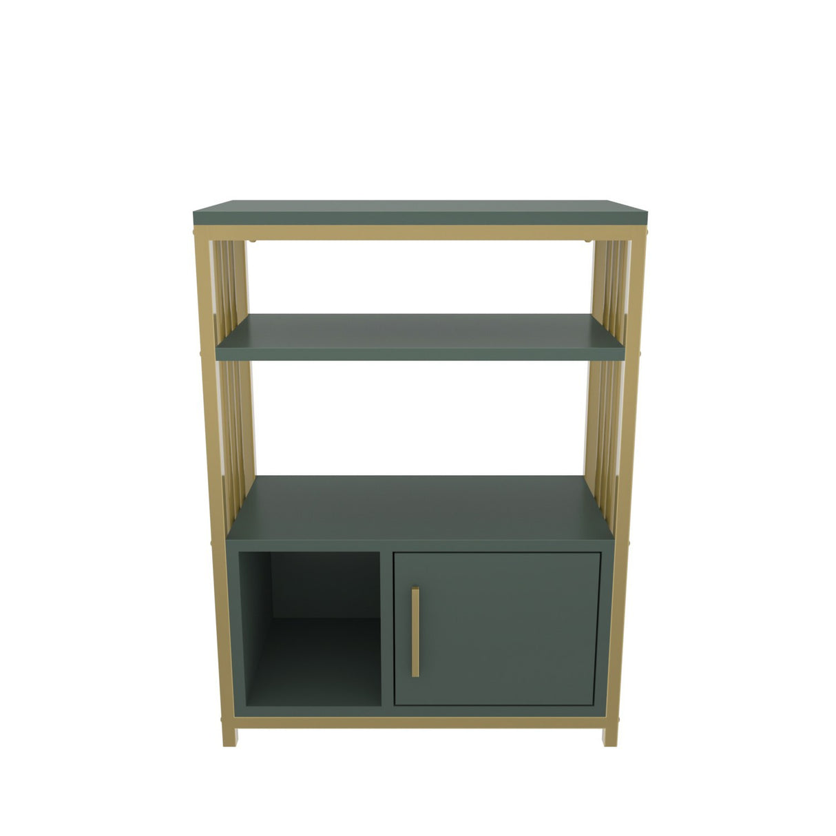 Bibliotecă Letos, Diverse culori, 60x30x80 cm - Verde - Auriu | SKU: 875ZNA4529 | Bibliotecă Letos, 60x30x80 cm, varianta Verde - Auriu, produs pentru amenajarea locuinței, disponibil online în România la CasaMob