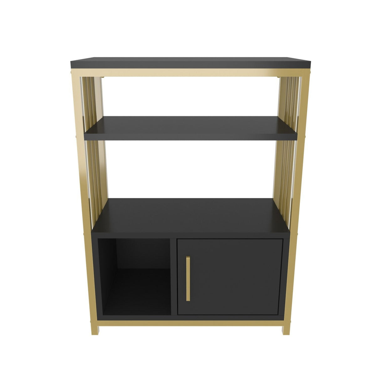 Bibliotecă Letos, Diverse culori, 60x30x80 cm - Antracit - Auriu | SKU: 875ZNA4531 | Bibliotecă Letos, 60x30x80 cm, varianta Antracit - Auriu, produs pentru amenajarea locuinței, disponibil online în România la CasaMob