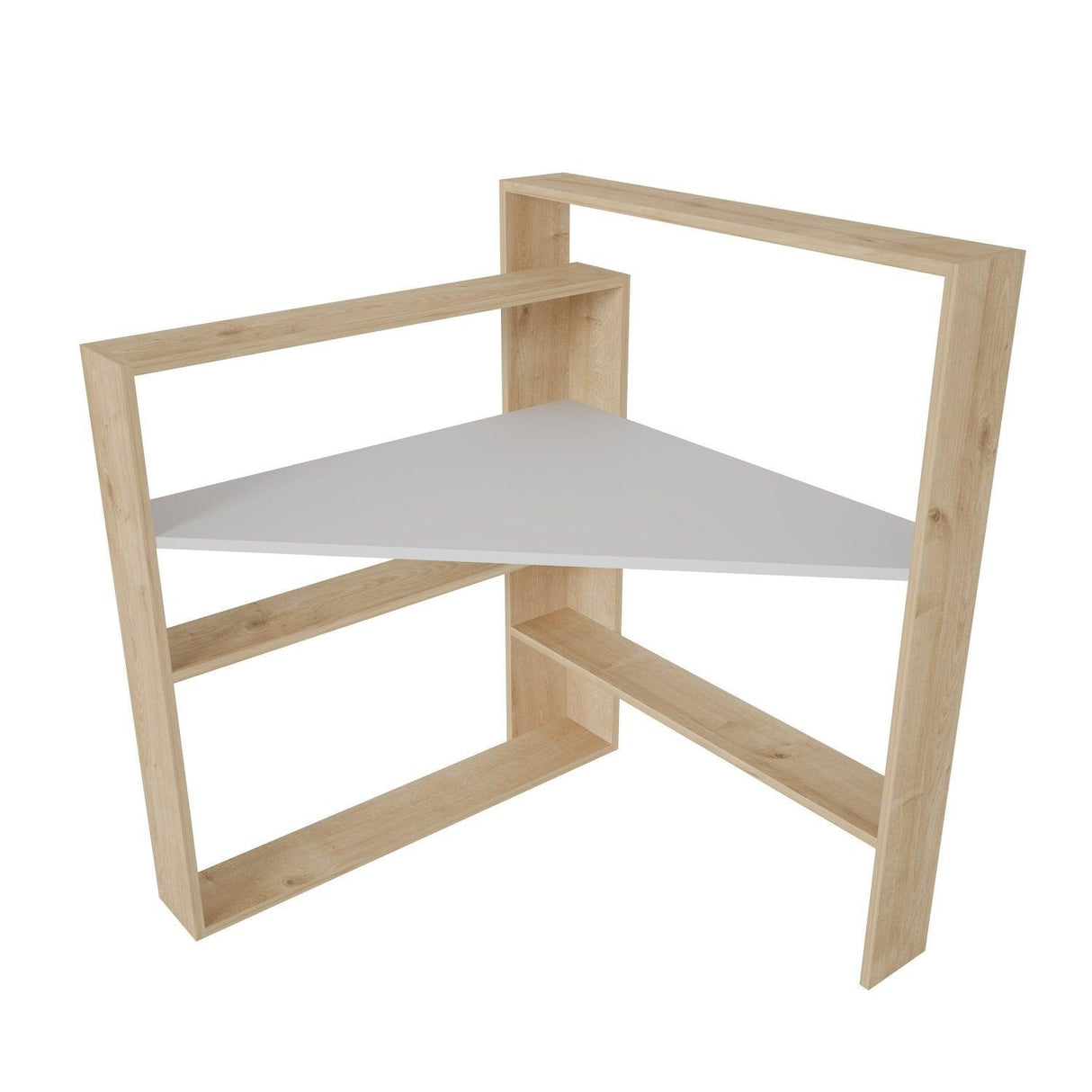 Birou Kelly cu 5 Rafturi, 94 X 114 X 94 Cm - Stejar Alb, SKU 875ZNA4633