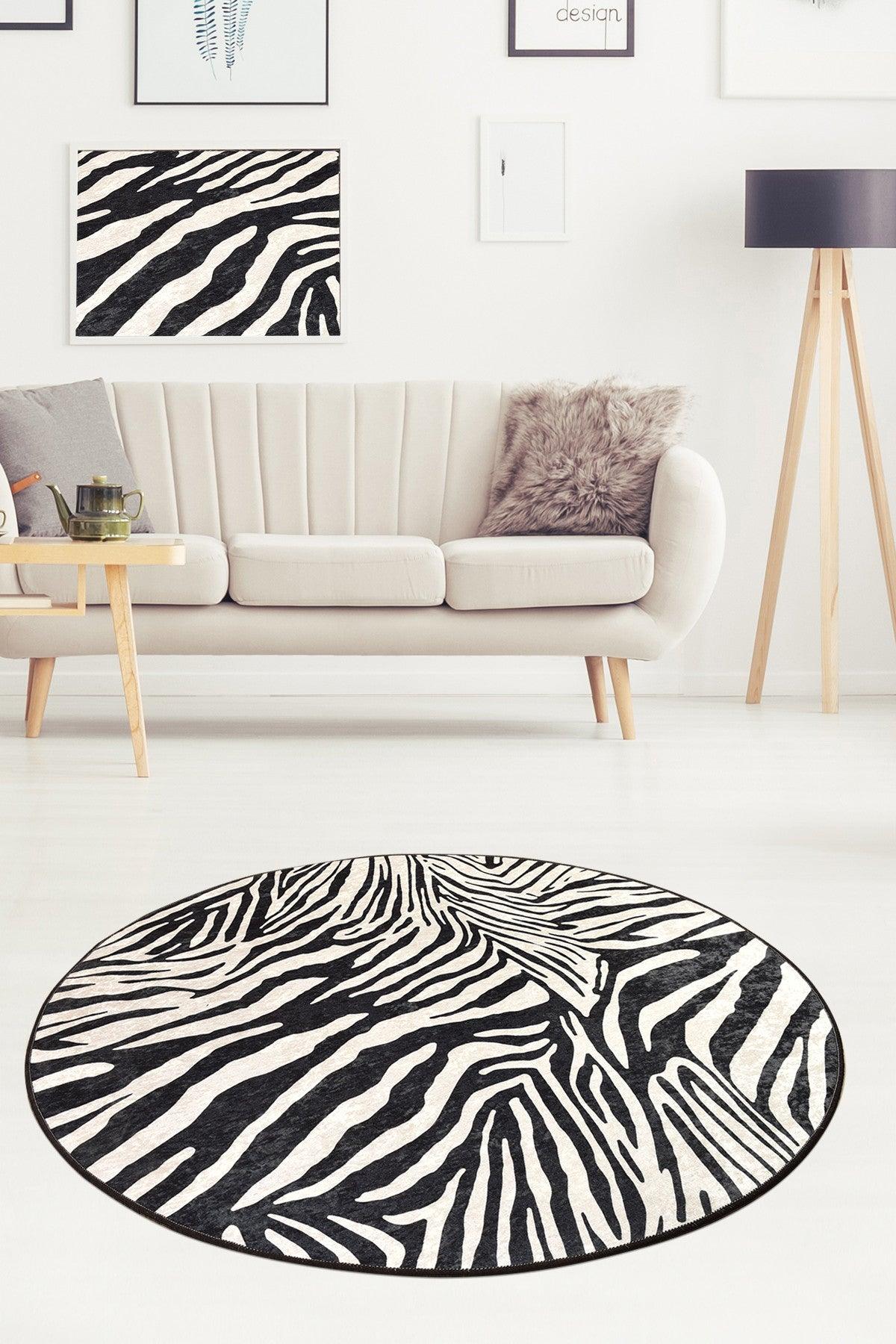 Covor de living / dormitor Zebra, Multicolor - 140 x 140, SKU 882CHL1308