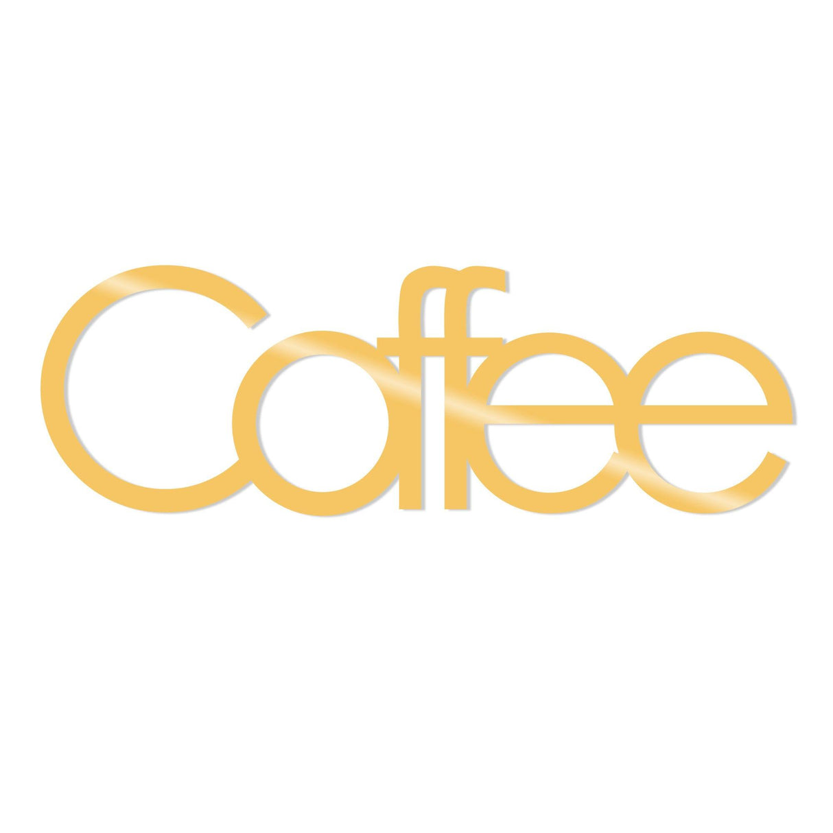 Decoratiune de perete Metal wantCoffee, Negru, 17x1x50 cm - Auriu, SKU 891TNL1113