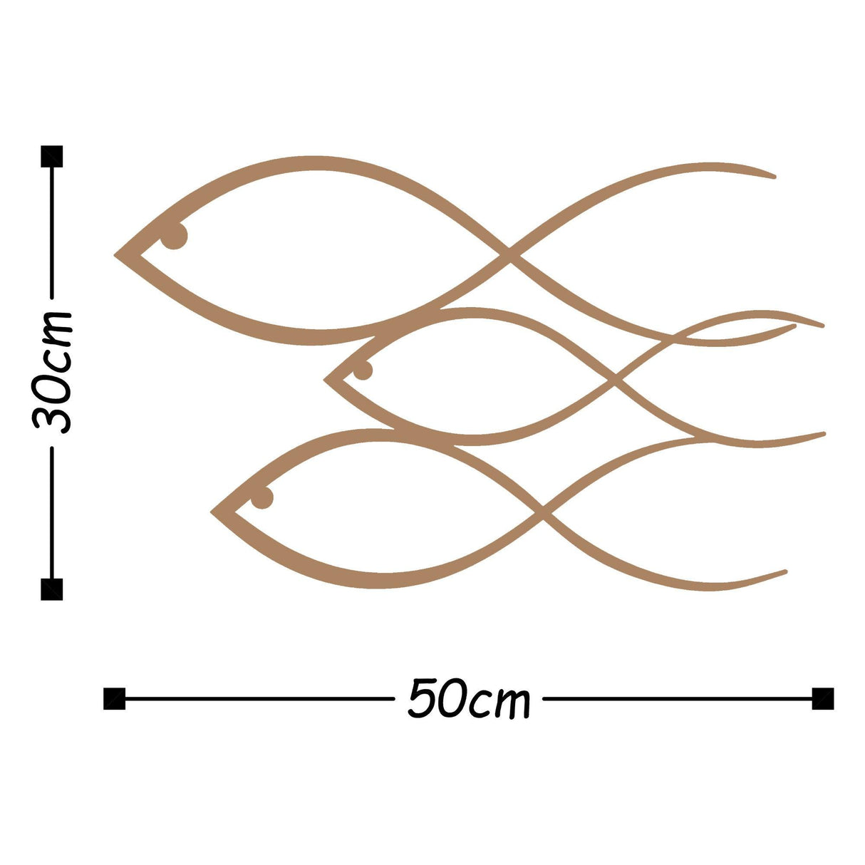 Decorațiune de perete din metal Fish, Diverse culori, 50x30x0 cm - Copper | SKU: 891TNL1438 | Decorațiune de perete din metal Fish, 50x30x0 cm, varianta Copper, produs pentru amenajarea locuinței, disponibil online în România la CasaMob
