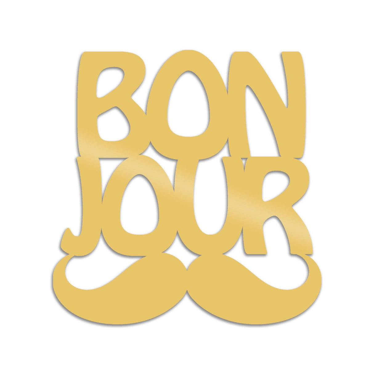 Decorațiune de perete din metal Bonjur, Diverse culori, 49x49x0 cm - Auriu | SKU: 891TNL1553 | Decorațiune de perete din metal Bonjur, 49x49x0 cm, varianta Auriu, produs pentru amenajarea locuinței, disponibil online în România la CasaMob