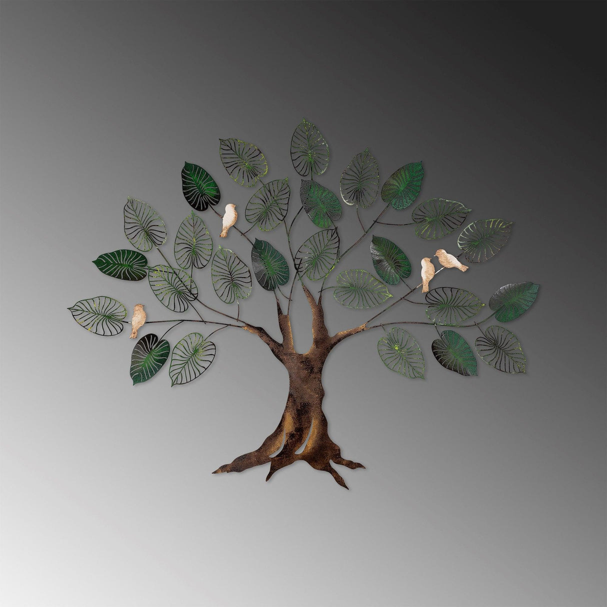 Decoratiune de perete Metal Alder, Multicolor, 92x1x117 cm