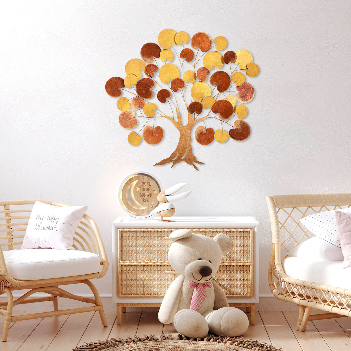 Decorațiune de perete din metal Lime Hazel 2, Multicolor, 115x105x0 cm