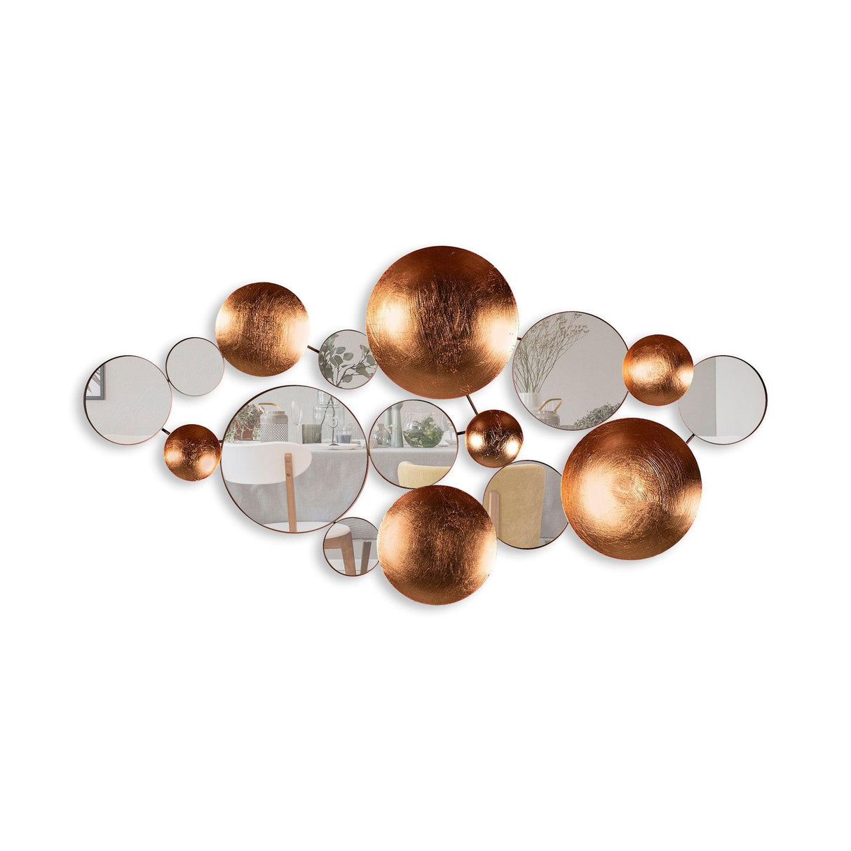 Decoratiune de perete Metal Infinity-round, Multicolor, 116x4x60 cm