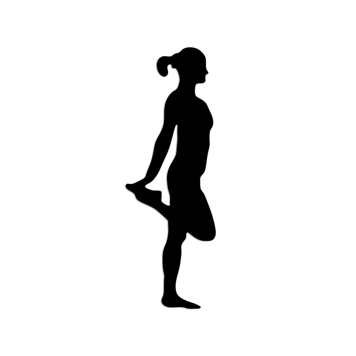 Decoratiune de perete Metal Yoga 1, Negru, 21x60 cm