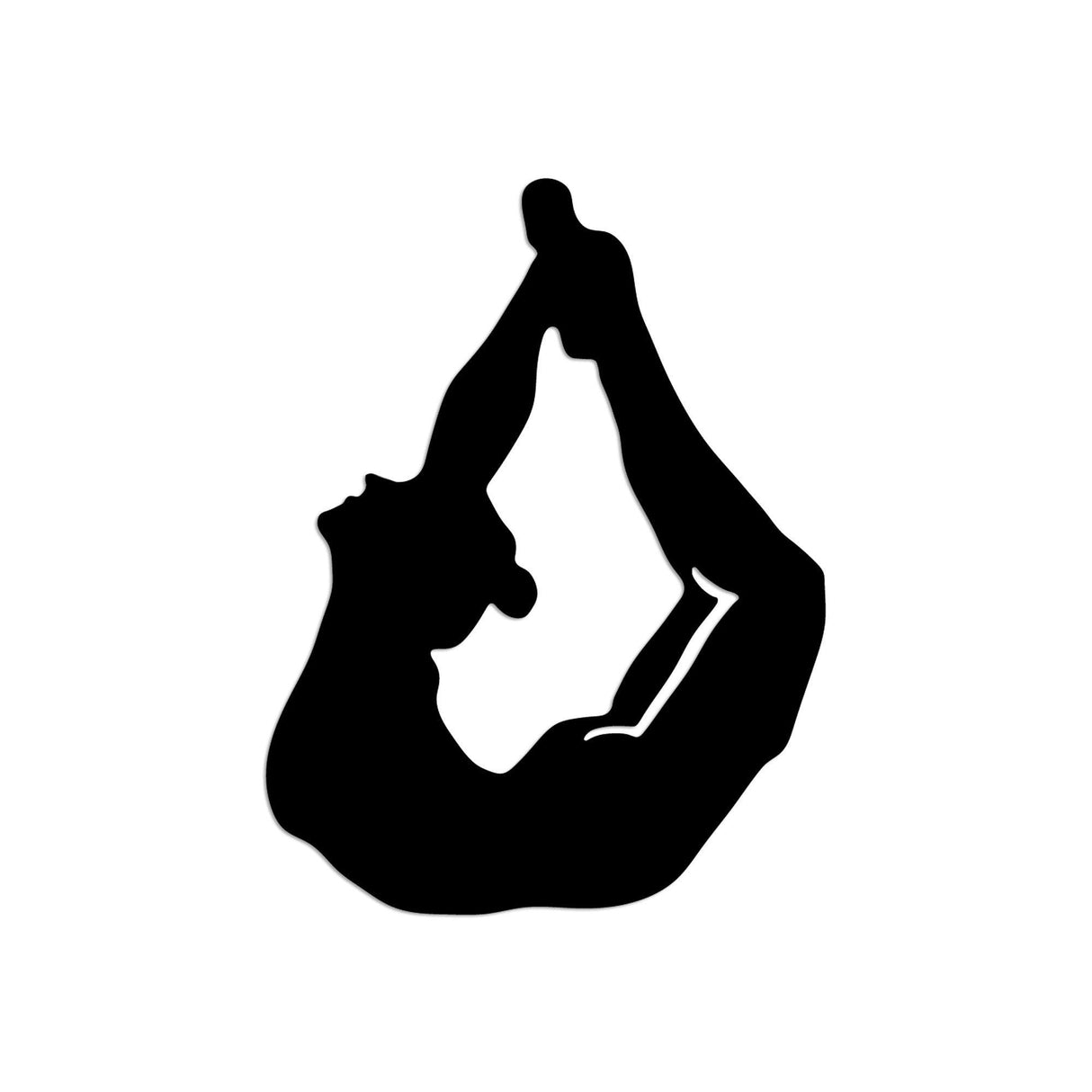 Decoratiune de perete Metal Yoga 3, Negru, 38x50 cm