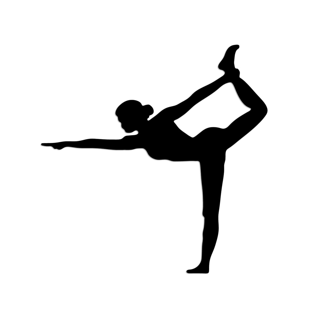Decoratiune de perete Metal Yoga 11, Negru, 55x55 cm