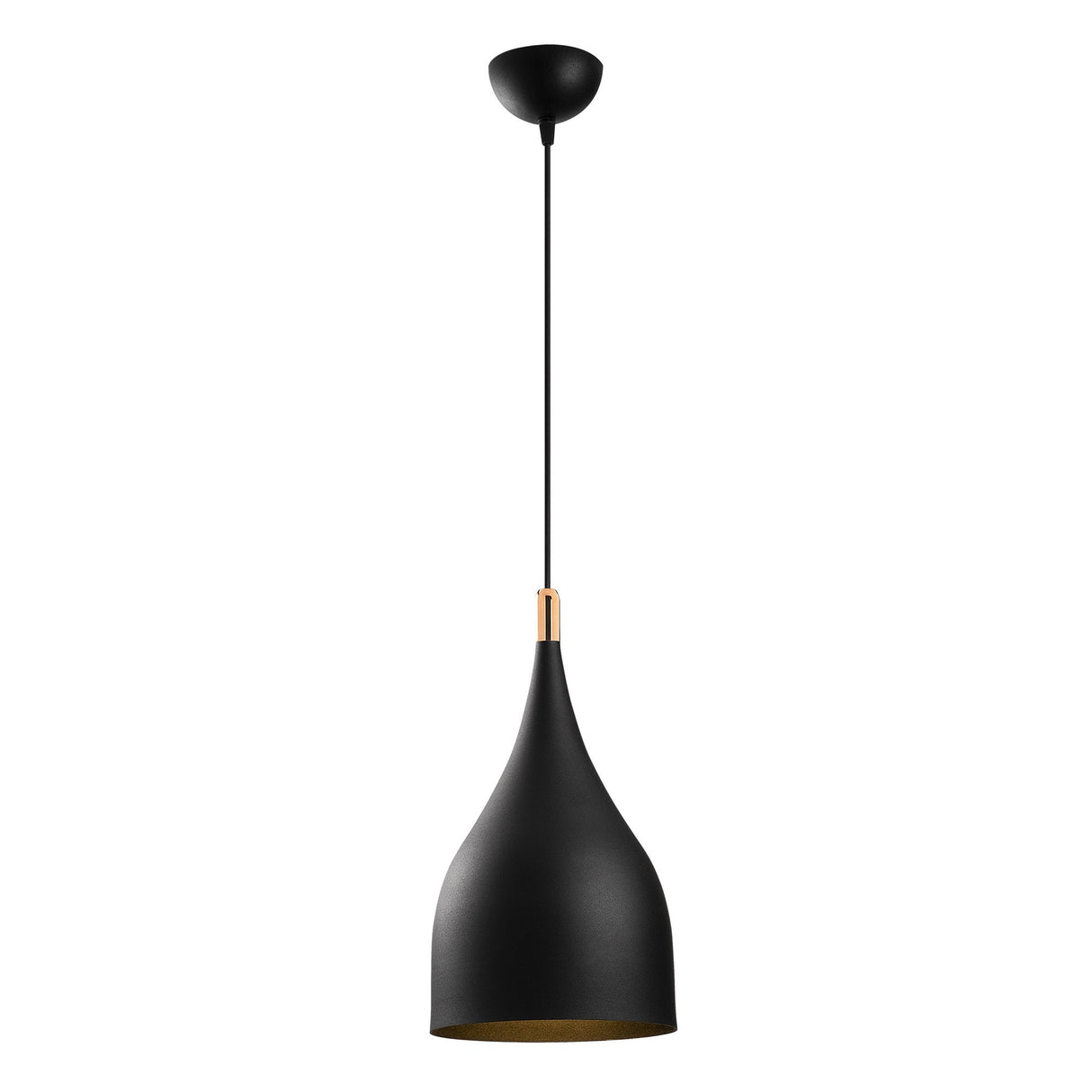Lustră Sağlam - 3770, Negru - Auriu, Ø25x137 cm