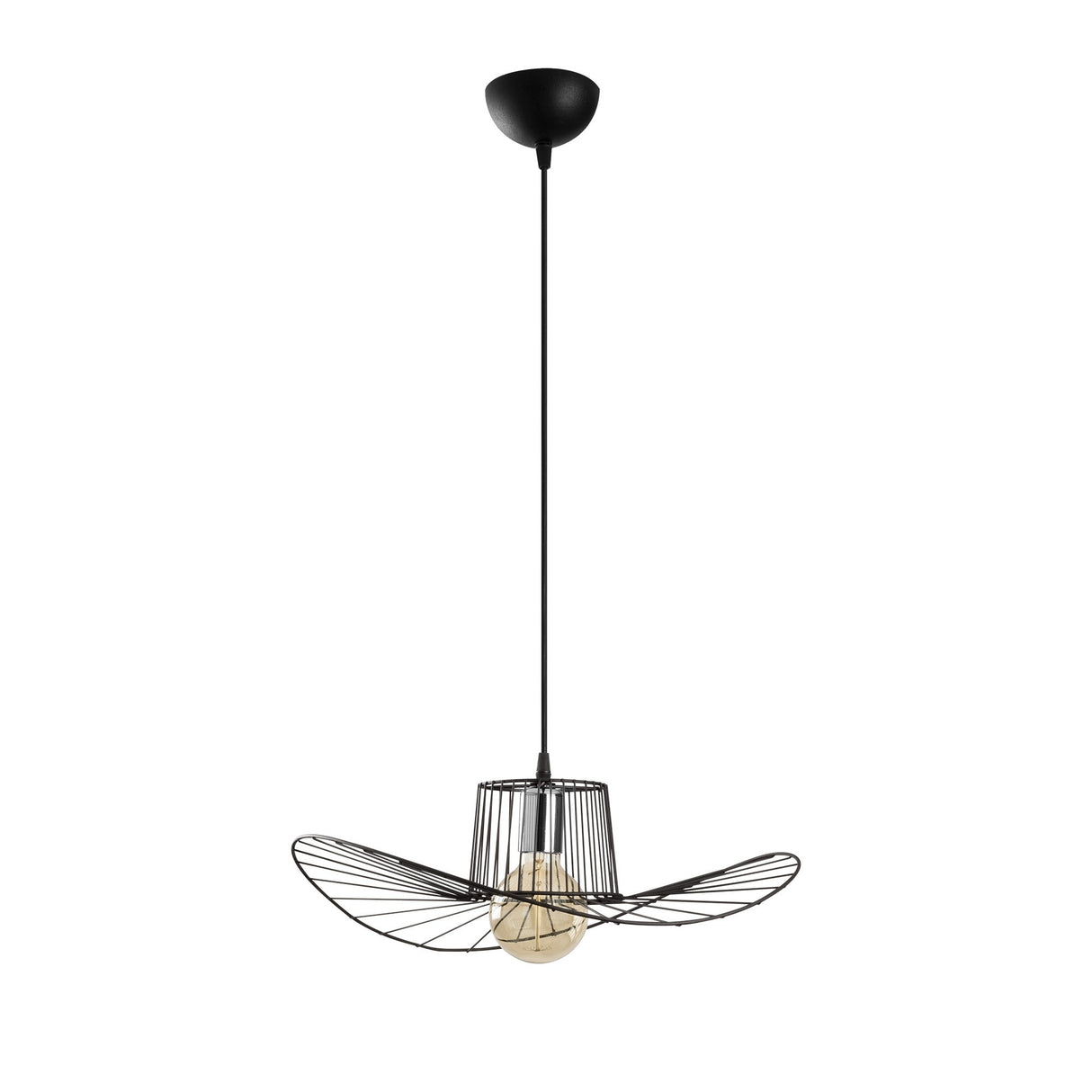 Lustră Tel - 6721, Negru, Ø49x110 cm