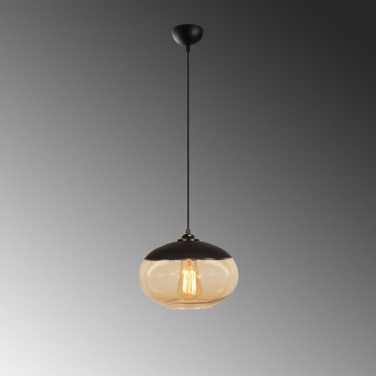 Lustră Camini - MR - 867, Negru - Honey, Ø25x113 cm