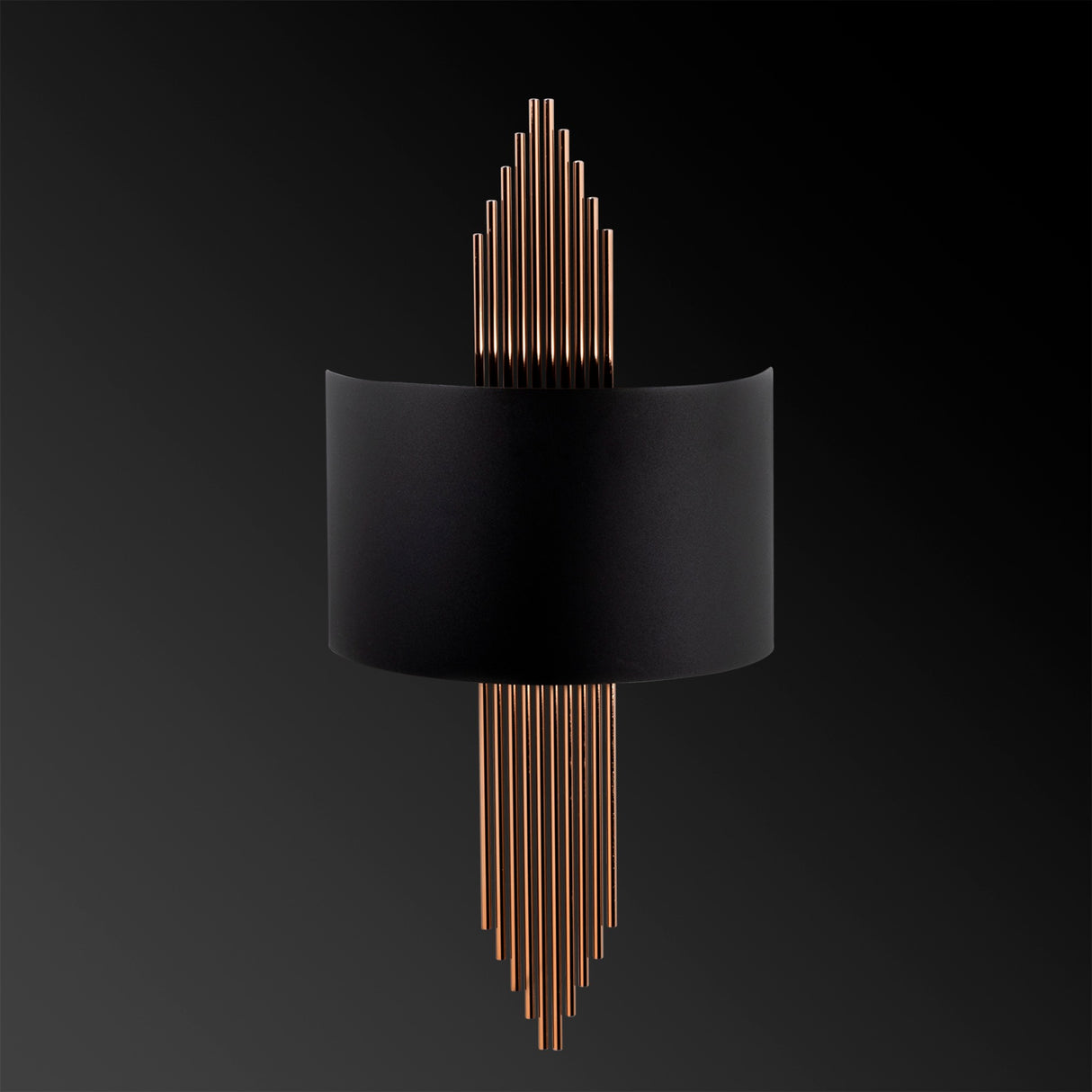 Aplică de perete 617 - A, Negru - Copper, 35x10x22 cm