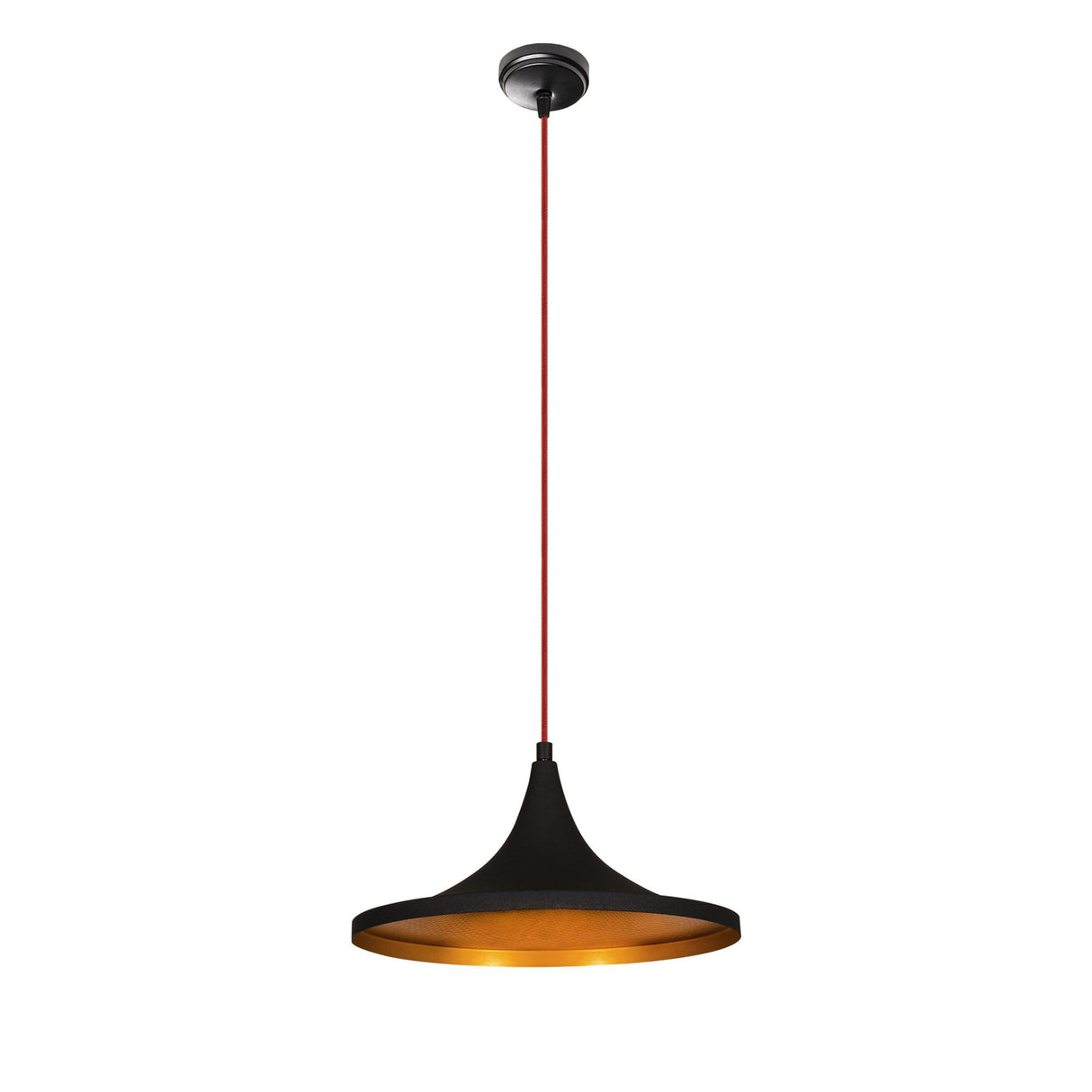 Lustră Elmas - 3531, Negru - Roșu, Ø35x117 cm