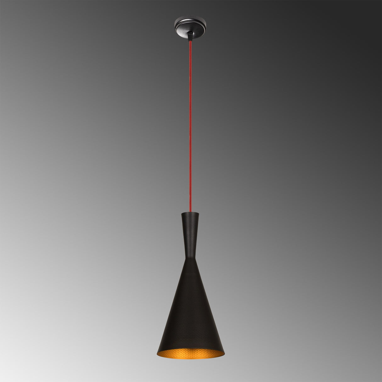 Lustră Elmas - 3541, Negru - Roșu, Ø19x140 cm