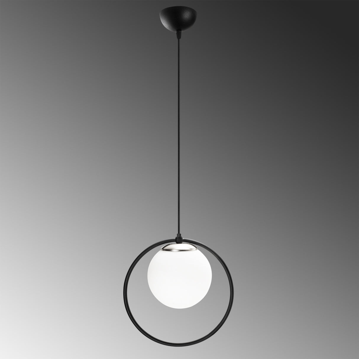 Lustră Dolunay - 4491, Negru - Alb, Ø15x126 cm