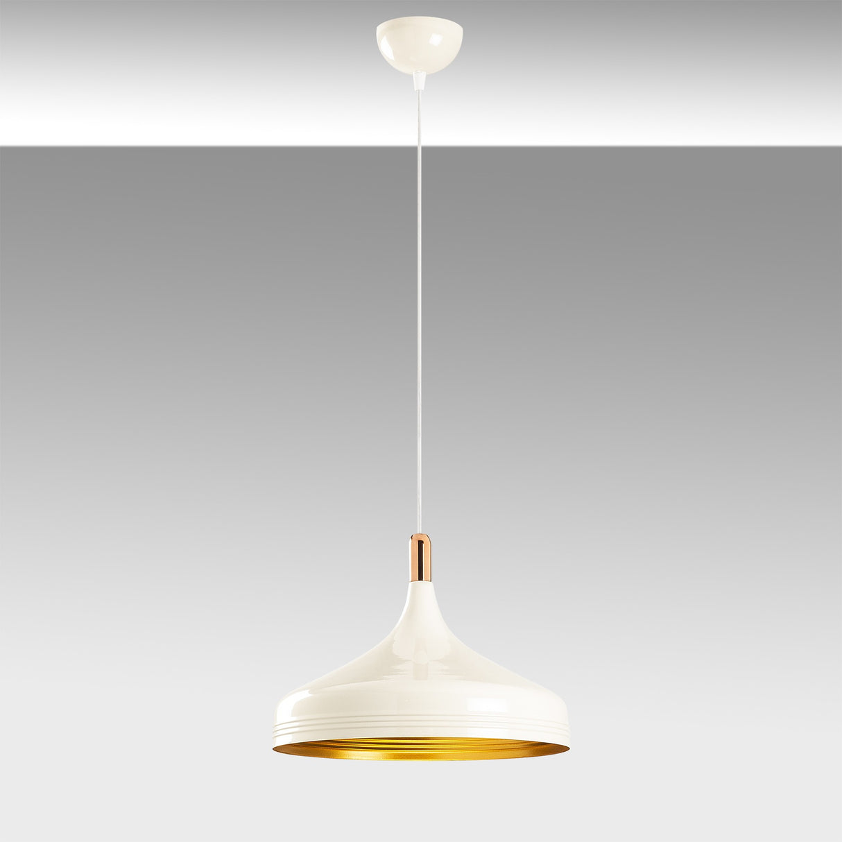 Lustră Sağlam - 3723, Alb - Auriu - Copper, Ø36x124 cm